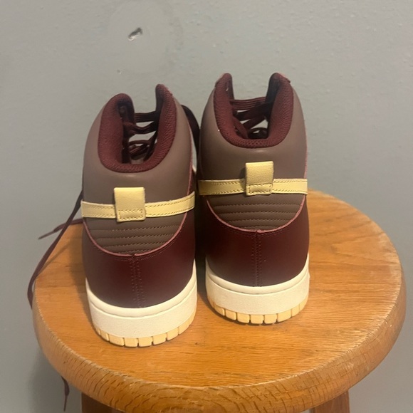 Nike Burgundy and Cream Athletic Shoes Nike Dunk High Plum Eclipse - Picture 6 of 6